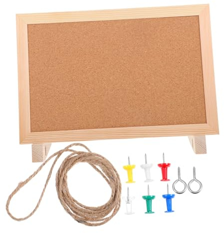 OSALADI Korktafel 12X8 Zoll Mit Holzrahmen Kleine Pinnwand Für Schreibtisch Büro Zuhause Schule Multifunktionale Nachrichtentafel Fotowand Dekorativ