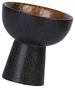 Ciieeo Ciotola Per Zuppa Inglese in Ceramica Stile Giapponese, Piatto Per Gelato Base Alta, Tazza Da Dessert Resistente e Decorativa