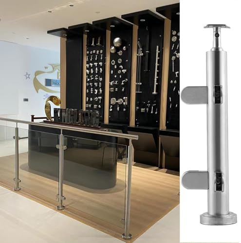 Sistema di ringhiera per scale in vetro con balaustra in acciaio inossidabile e morsetto in vetro per sicurezza scala interna ed esterna