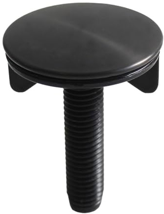 FACAIIO Cubierta de acero inoxidable para agujeros de grifo de 45 mm, cubierta ciega negra con kit de instalación, para fregaderos estándar