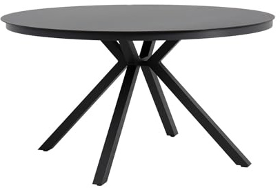 sweeek - Table de Jardin Ronde Aluminium et Verre 6 Places Anthracite - Orbis