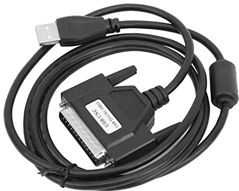 FTVOGUE Cable Adaptador USB, Cable Adaptador USB CNC ABS DB25 Transmisión de Datos de 12 Mbps, Convertidor a Paralelo para Conexión de Computadora de Máquina CNC