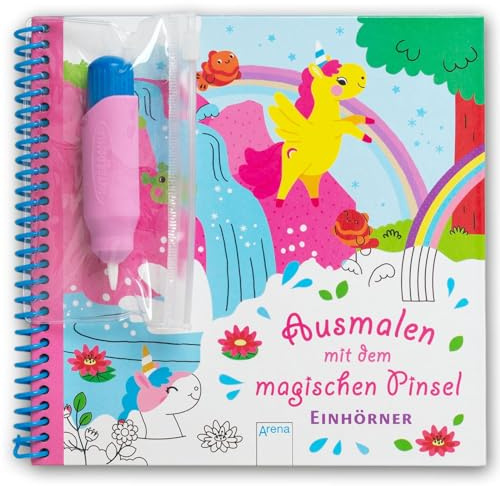 Ausmalen mit dem magischen Pinsel. Einhörner: Malbuch mit Wassertankpinsel für Kinder ab 3 Jahren