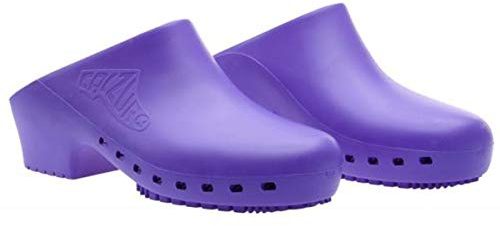 Sanitära träskor Classic S utan hål professionella CE, Aubergine, 37/38 EU