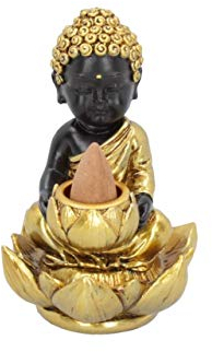 Nemesis Now - Bruciatore di incenso a forma di Buddha, 10,3 cm, colore: Oro