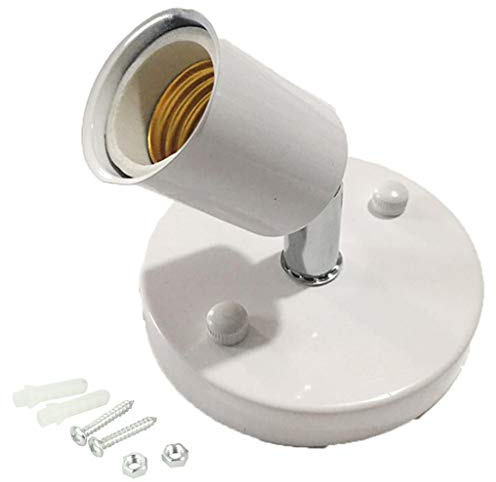 ZIRAN E27 Portalampada Lampade da Parete Moderne Applique Rotazione di 180 Gradi Lampade da Parete Decor per Bar Ristorante Home Rotante Supporto per Lampada da soffitto Ferro + Ceramica