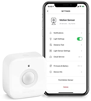 SwitchBot Smart Motion Sensor – Bewegungsmelder mit Alarm, drahtloses Haussicherheitssystem, fügen Sie SwitchBot Hub hinzu, um ihn Alexa-kompatibel zu Machen