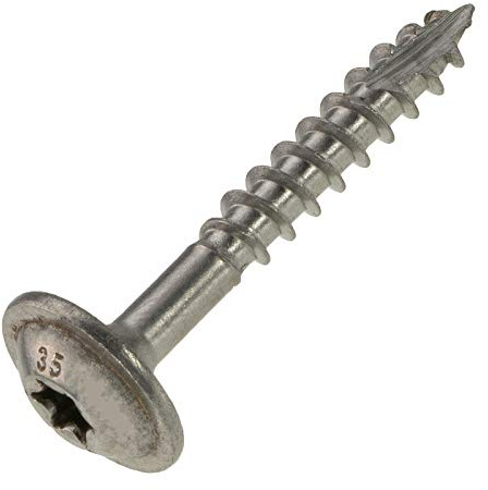 Tellerkopfschrauben 4 x 40 mm, Edelstahl A2-200 Stück, TX 20, ETA Zulassung, Teilgewinde