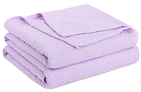 PiccoCasa Cooling Blanket Summer, Lavender 150cm x 200cm | All Seasons Breathable Throw for Hot Sleepers, Soft and Lightweight for Bed, Sofa Thin Blanket Summer Keep Cool