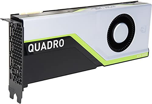 NVIDIA Quadro RTX 5000 Carte Graphique Professionnelle GDDR6 16 Go – 3072 CUDA, 384 Tensor, 48 cœurs RT, 11.2 TFLOPS, DP/VirtualLink, mémoire 448 Go/s, Support NVLink 2 Voies (renouvelé)