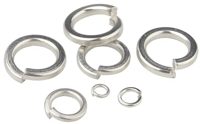 Arandela elástica fina abierta Metal M2M3M4M5M6 (Color : Silver, Size : 200pcs M5)