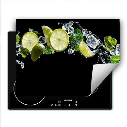 TMK ArtDeko Placa protectora vitroceramica induccion 80x52 cm Vinilo, Protector Vitroceramica Induccion, Negro verde