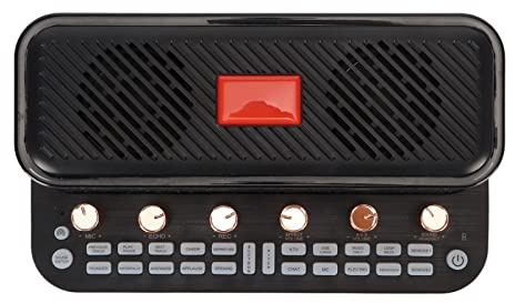 BROLEO Blutooth BroleOkda7hrtxfi-11 - Altavoz de tarjeta de sonido en vivo, equipo de podcast, estéreo envolvente 6D portátil para KTV en casa (negro), color negro