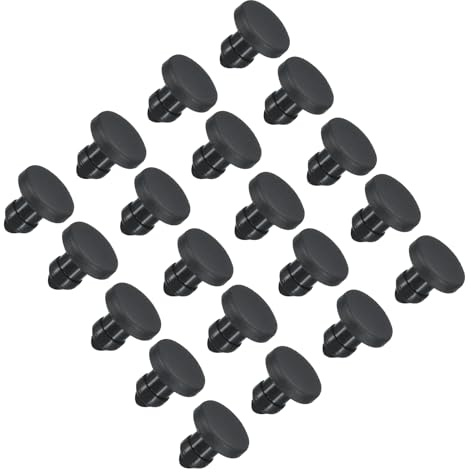 sourcing map Silicone Snap in Locking Hole Plugs Rubber Panel Seal Cover Flush Type Panel Round for Kitchen Rubber Bulkheads Waterproof Sealing Plugs 4mm/0.16 Inch Dia Black,Pack of 30