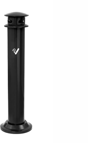 Cubo de Basura Columna de ceniza vertical Área for fumadores Bote de basura Cenicero de pie Cubo for colillas de cigarrillos Columna for colillas de cigarrillos cubo basura reciclaje exterior(Color:B)