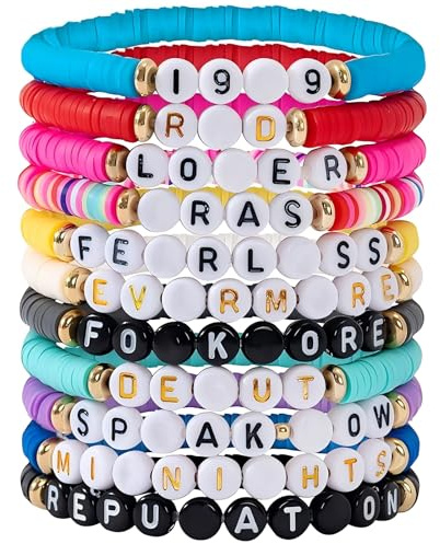 11Pcs Taylor Friendship Bracelets for Music Lovers, TS Inspired Bracelets Set in Rich Colors, A Exciting Birthday Present for Admirers of Great Singers, Pay Tribute to Sister Music Lover Singer Fans