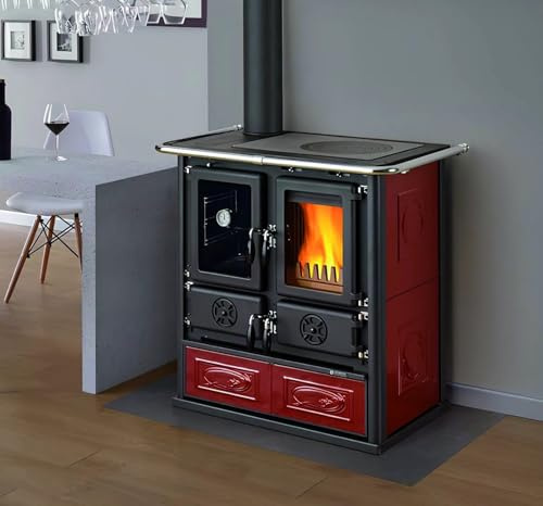 Nordica - stufa cucina a legna nordica rosetta sx 5.0 vst ceramica liberty - bordeaux - 31075