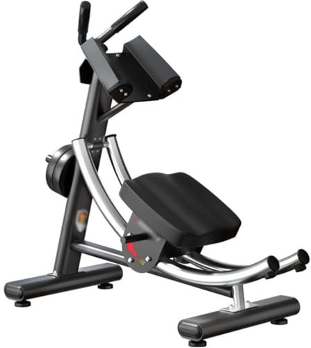 Bauchtrainer Extragroßes Professionelles Bauch Trainingsgerät, Bauch Fitness Gerät Aus Stahl Fürs Fitnessstudio, Bauchmuskeltrainer Mit Drehbarem Kniepolster, Platz Für Hantelscheiben