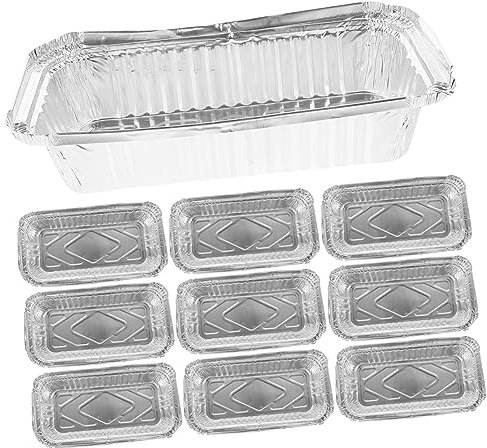 PHENOFICE 20pièces Lot De Plateaux De Cuisson Rectangulaires Aluminium Jetables Pour Aliments Accessoire De Cuisson Pratique Pour Fêtes Pique-niques Et Barbecues
