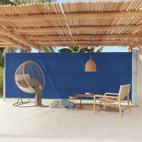 LLEZKBR Furniture Select-Patio - Tenda da sole laterale retrattile, 200 x 600 cm, colore: Blu
