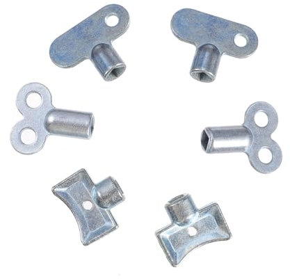 Didiseaon 6pcs Radiator Exhaust Valves Key Stop Tap Key Radiator Bleed Vent Air Valve Accessories Zinc Alloy