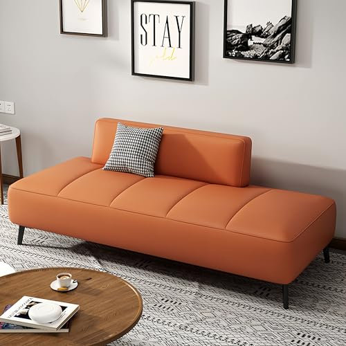 Moderne Esszimmerbank aus PU-Leder mit Metallbeinen und Rückenlehne – Beauty-Möbel für Schlafzimmer und Wartezimmer – gepolstertes Ende der Bettbank – 143 x 70 x 43 cm