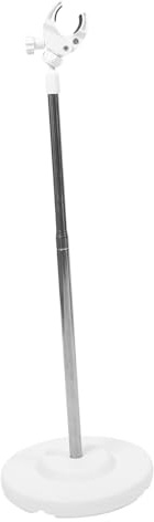 Haartrocknerhalter für Haustiere, Höhenverstellbar 30-140cm, Edelstahl | Klemme bis 6cm, Abnehmbares Design mit Stabilem Sockel, Silberne Ausführung
