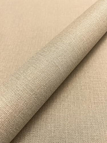 Newroom Papier Peint Intissé Beige Vinyle Aspect Lin - Moderne Uni Structure Textile Salon Chambre