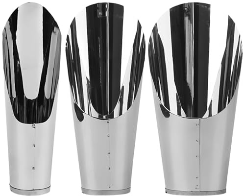 Indoor Plant Soil Scoop Set, Stainless Steel Garden Tool 3 Sizes (Small, Medium, Large), Perfect for Succulent Care, Soil Management, and Transplanting
