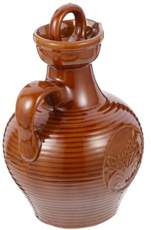 Hohopeti Pot à Vin En Céramique 500 Ml Vintage Récipient En Terre Cuite Bouilloire à Vin Portable Accessoire Pour Maison Et Restaurant Pichet à Boire