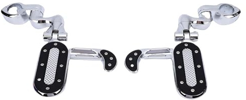 Greensen Motorcykel Highway Pegs, Justerbara 360° Fotskålar med Vippbar Hälsstöd, Ersättning för Electra Glide