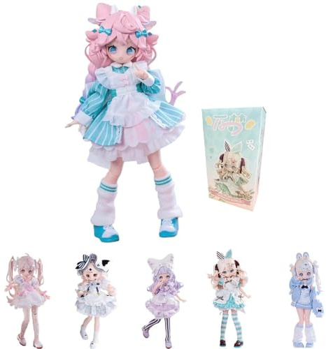 niannyyhouse BJD Blind Box, figurer från serien Sugary Girls, 18 cm, ledig docka med kulgle, 1/8 MJD, samlarfigur (1ST)