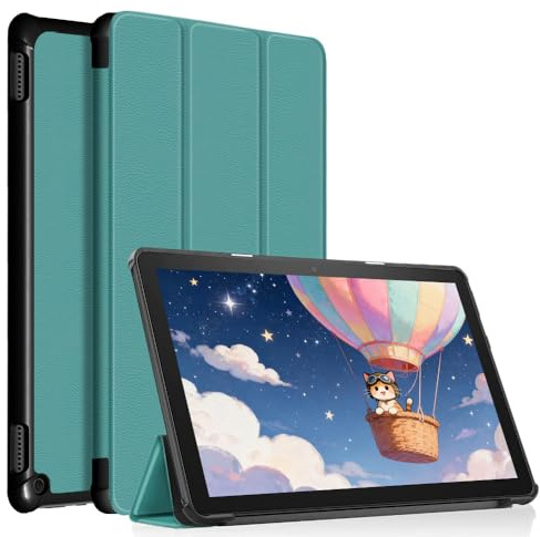 Magnet Hülle für 10 Zoll Tablet, TOKILO PU Leder Dreifach Ständer Schutzhülle mit Auto Schlaf/Aufwach, Kompatibel mit Ḥ d 10,1 Zoll Tablet (2023, 13. Generation), Grün