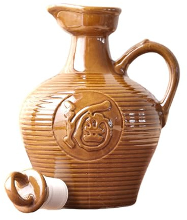KAILIKETIY Brocca per Vino in Ceramica Portatile Design Delicato e Manico, Contenitore Multifunzione per Uso Domestico su Scrivania