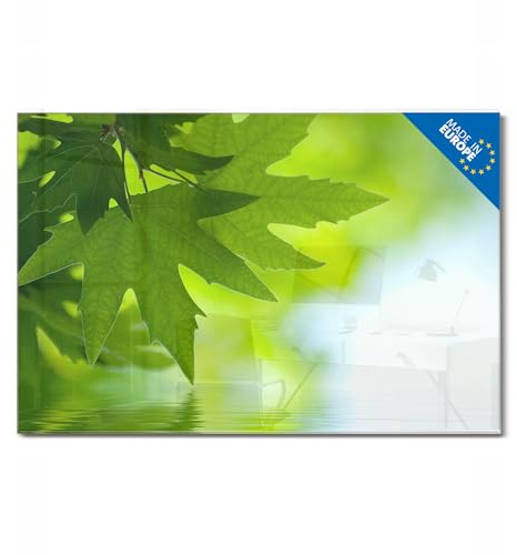 banjado Glas Magnettafel (60 x 40cm) - Magnetwand Glas - Magnetpinnwand als Memoboard - Pinnwand Magnettafel Küche, Büro, Kinderzimmer - Blättertraum
