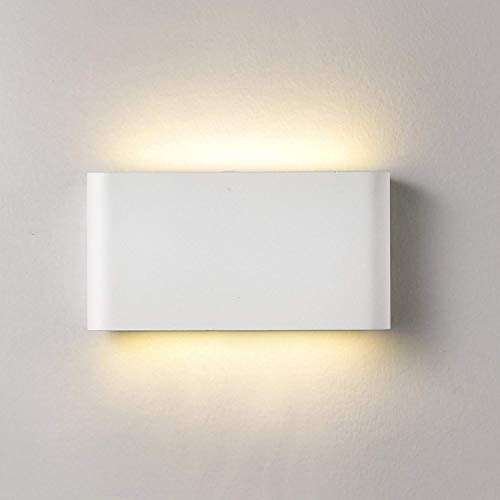 Topmo-plus 12W illuminazione per esterni terrazzo applique led luminosa faretti led interno da parete resiste a pioggia, luce bianca calda 3000K portone luce da muro 18CM
