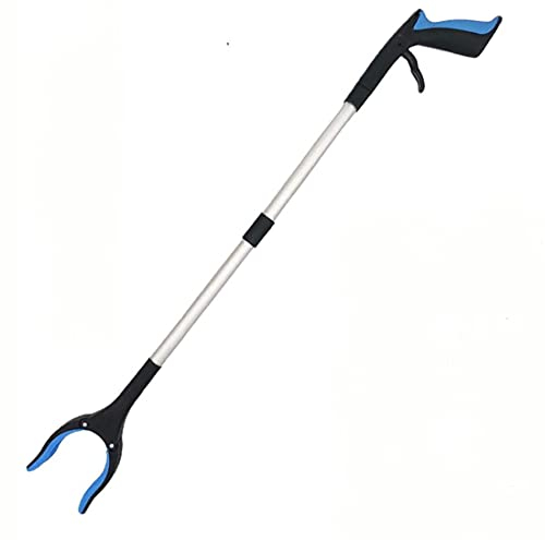 Aptoper Litter Picker, Pick-Up Tool Long Arm Mechanical Grabber Reacher Grab & Grip Rubbish Pick Up Hand Tool,Foldable Lightweight Extender Gripper Tool Long Handy Assist Tool (Blue 1)