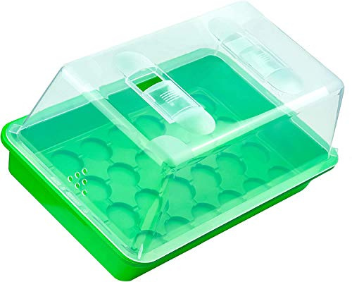 We-Ball Zimmergewächshaus klein 38x25x19 | Gewächshaus für die Fensterbank mit Einlässen für Pflanztöpfe (2 x Zimmergewächshaus)