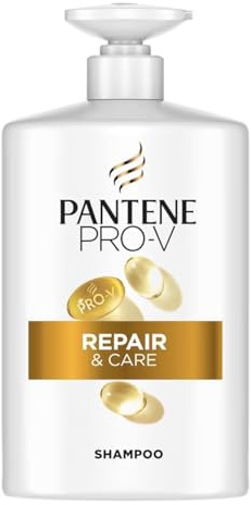 Pantene Pro-V Repair & Care Shampoo 1000ml Pumpspender. Schwaches, Trockenes, Geschädigtes Haar. Reinigt Sanft. Schützt Haarbindungen. Ohne Silikone, Mineralöle und Farbstoffe