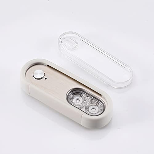 HIOD Limpiador Ultrasónico Máquina de Limpieza de Lentes de Contacto Estuche de Limpieza Accesorios para Lentes de Contacto Estuche de Lavado Sónico Quitar la Proteína de Lágrimas,