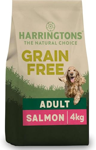 Harringtons Complete Grain Free Hypoallergenic Salmon & Sweet Potato Dry Adult Dog Food 4kg (Pack of 3) - Made with All Natural Ingredients