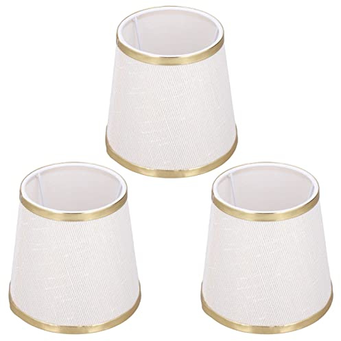 Kronleuchterschirme Lampenschirme Set von 3, moderne Gold Lichtschirme für Lampen Uno Fitter Bell Lampenschirme für Hängelampe Tischlampe Stehlampe Ersatz