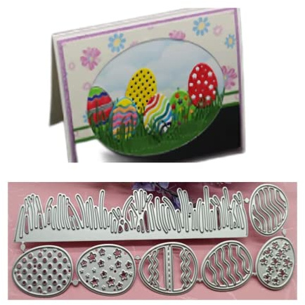 Sredwtk Ei Gras Stanzschablonen Ostern und Frühling, Stanzschablonen Ostern, Metall Prägeschablonen Stanzformen Schneiden Schablonen Cutting Dies für DIY Scrapbooking Karten Handwerk