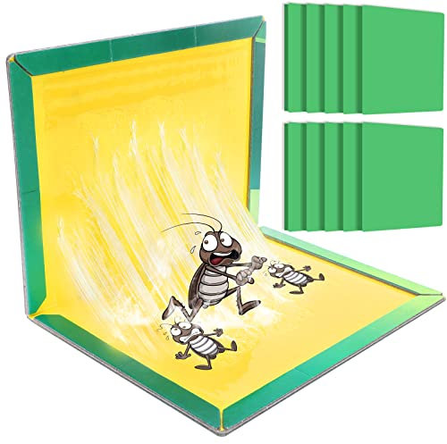 Kovim Sticky Traps Pest Sticky Traps Board - 10 Pack Extra Strong Multi-Use Sticky Traps in Indoor Outdoor Garage Garden (10 Pcs)
