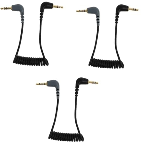 Toyvian 3stücke Mikrofonkabel Männlich Zu Männlich Winkeladapter Audio Converter Für Smartphones Und Mikrofone Kompatibel Mit Klarer Störungen