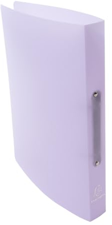 Exacompta 54972E Ringhefter Chromaline aus flexiblem Kunststoff 2 O-Ring-Mechanik DIN A4 Füllhöhe 30 mm Rücken 40 mm malve Ringbuch Hefter ideal für Büro und Schule