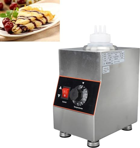 Chauffe-Bouteille électrique pour Sauce, Nacho, Fromage, avec Bouteille de 650ML, Fudge Chaud, Fromage, Caramel, Confiture, 86-185 ℉ (Prise UE 220V)
