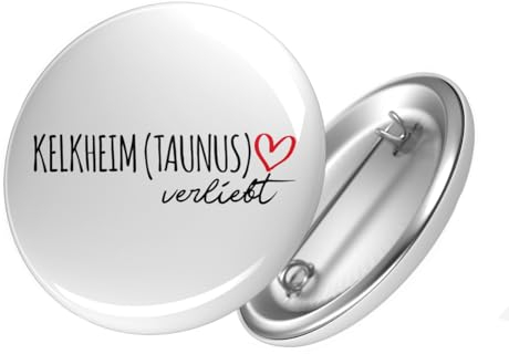 Huuraa Button Springe verliebt Ansteck Pin Größe 59mm mit Namen deiner Lieblingsstadt in Niedersachsen Geschenk Idee für Freunde und Familie