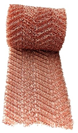 Anti Schneckenzaun Kupfernetz 12.7cmx6m, Kupferband Gegen Schnecken Hochbeet, Metall für Blockieren von Eintrittspunkten, Shneckenschutz für Garten, Nacktschnecken, Mäuse (12.7cmx6m)