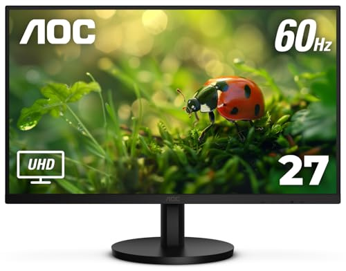 AOC 27 Inch Computer Monitor 4K UHD IPS HDR Built-in Speakers, U27B3A